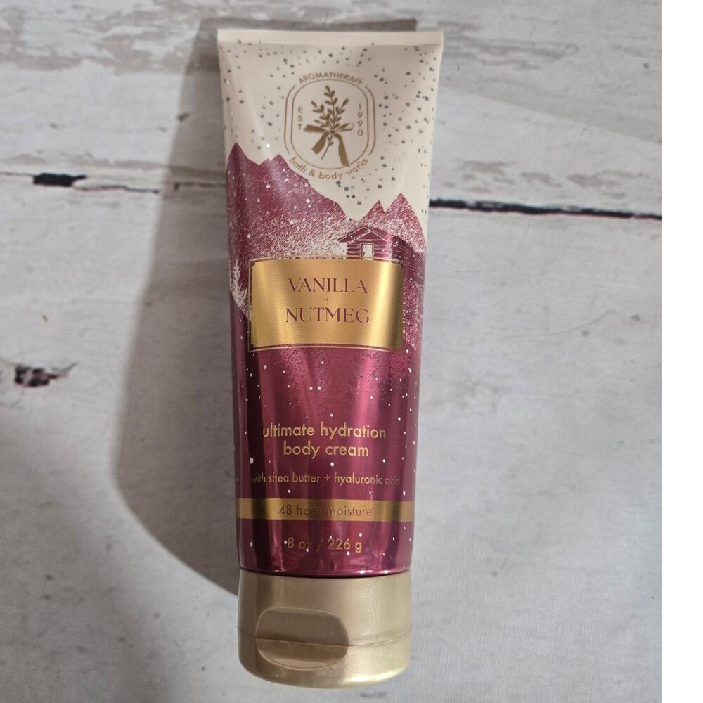 NEW! Bath & Body Works Vanilla Nutmeg Moisturize Body Care Cream Fragrance